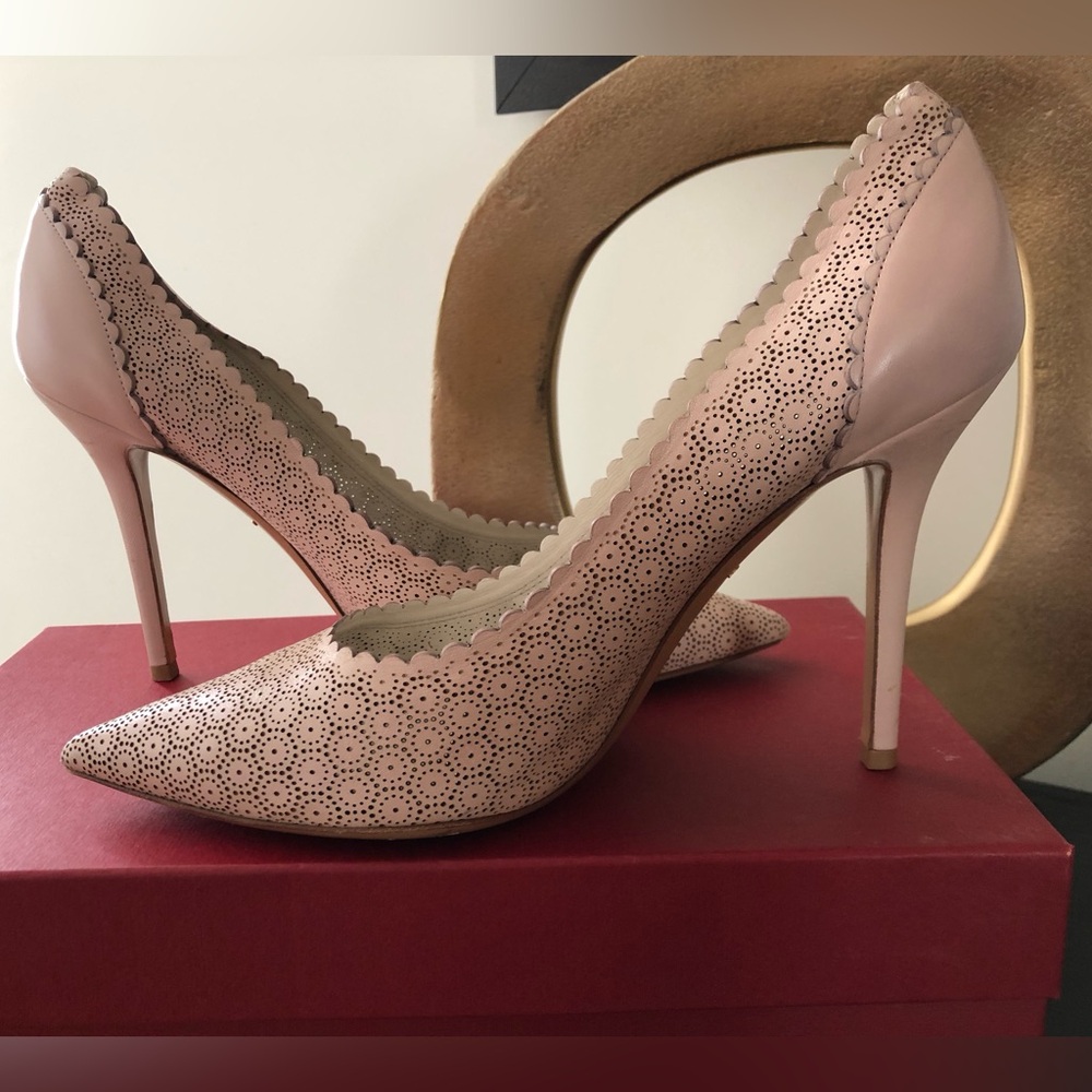Salvatore Ferragamo Pink Scalloped Heels